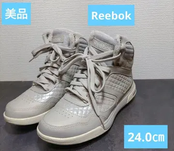 새상품급 Reebok 하이컷 스니커즈 24.0cm 그레이 깔창 새상품