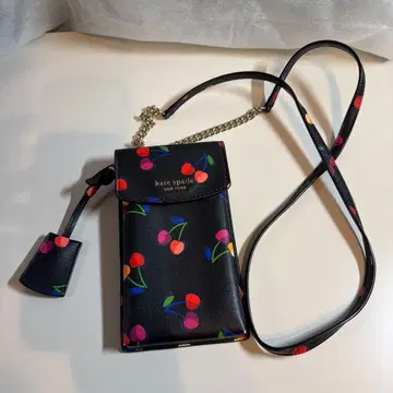 케이트 스페이드 스마트폰 숄더백 체리 패턴