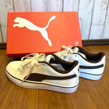 푸마 스니커즈 화이트 브라운 23.5