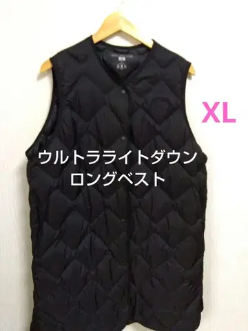 유니클로 울트라 라이트 다운 롱 베스트 XL 블랙