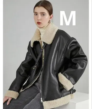 fano studios 보아 라이더스 가죽 블루종 M