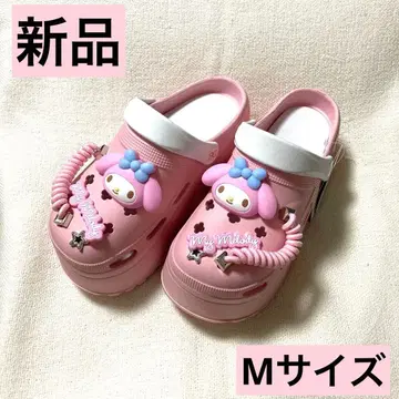 [ 미사용 새상품 ] M 사이즈 마이멜로디 통굽 샌들 핑크 산리오