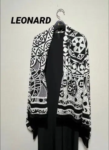 [컨디션 최상] LEONARD 대형 스톨 숄 실크 울