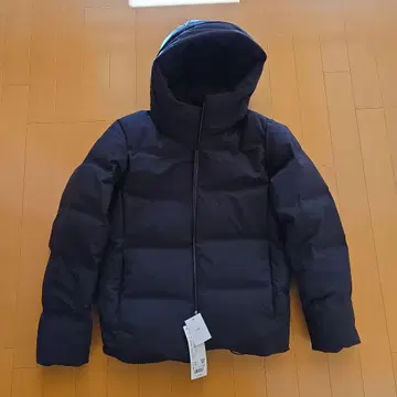 심리스 다운 후드티 블랙 S 사이즈