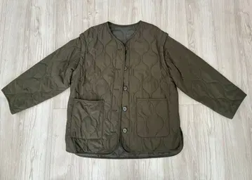 GLOBAL WORK 2WAY 퀼팅 블루종 카키