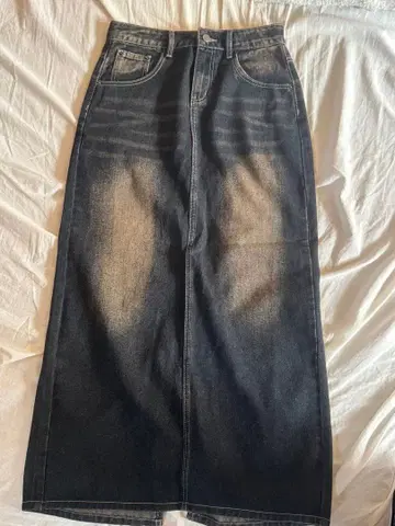 WHO'S WHO gallery 다크 데님 롱 스커트