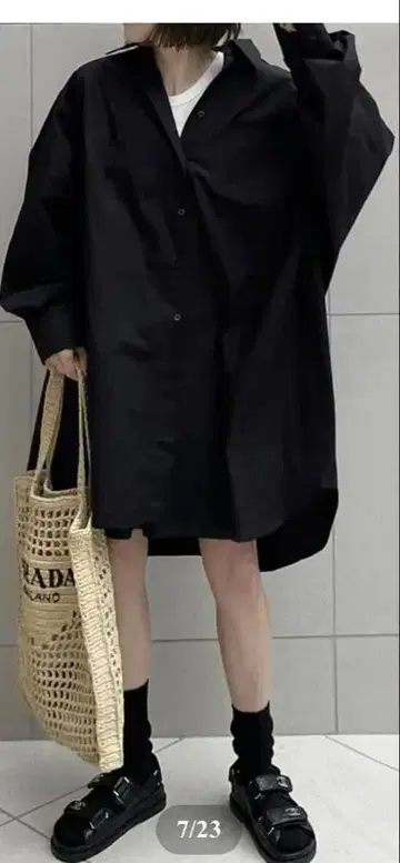 옥순 오버 롱 셔츠