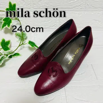 새상품급 밀라 쇤 보르도 펌프스 힐 24.0cm