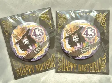 원피스 벌스데이 캔뱃지 브룩 2개