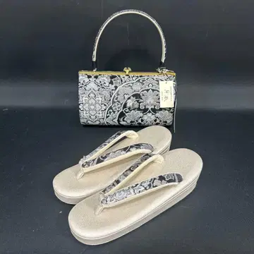 사오리 니시진 오비지 조리 백 블랙 실버