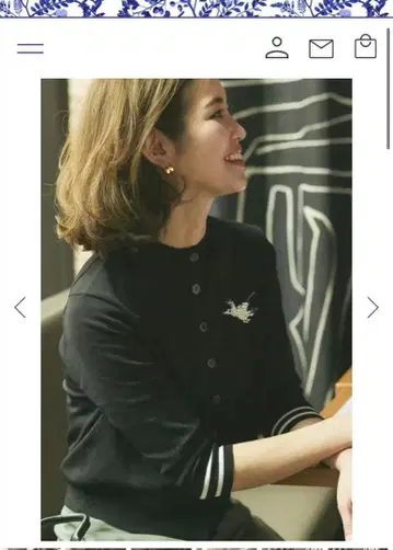 seventen 펄 모티브 가디건 블랙 S