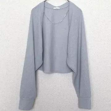 지유 | 긴팔 볼레로 가디건 [ M ] 니트 아이스 그레이 청량감 겉옷