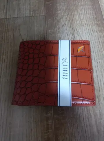 아놀드 파머 이단 접이식 지갑 악어 엠보싱