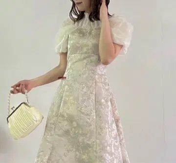 dazzlin 시어 베일 자카드 원피스