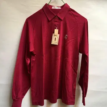 CASHING 울 혼방 긴팔 피케 셔츠 레드 L 사이즈 미사용품