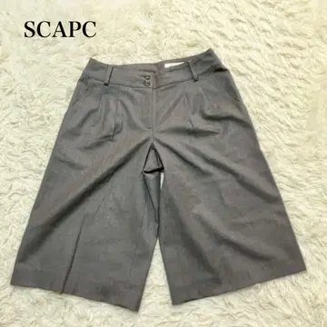 스캐파 하프 팬츠 울 고급 캐주얼 여성용 그레이 돌려입기