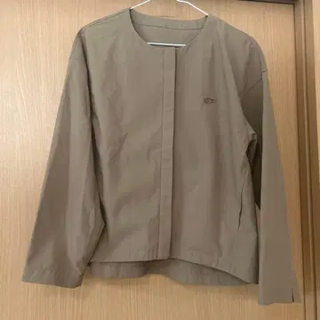 라코스테 크루넥 숏 블루종 자켓 베이지