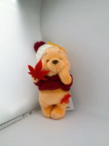 디즈니 스토어 푸우 단풍 봉제 인형 키체인