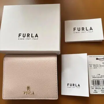 [정품] FURLA 까멜리아 접이식 지갑 핑크