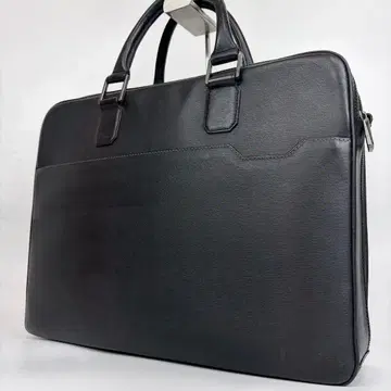 새상품급 던힐 올 가죽 비즈니스 백 브리프 케이스 자립 A4 수납 블랙