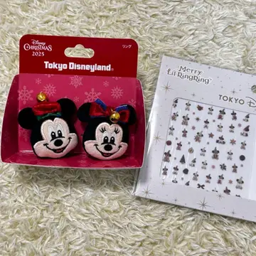 디즈니랜드 한정판 미키 미니 반지 반지 릴린린 네일씰