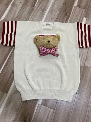 원더풀 월드 곰 모티브 니트