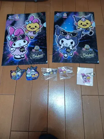 마이멜로디 쿠로미 클리어 파일 스티커 아크릴 키링 헤어핀