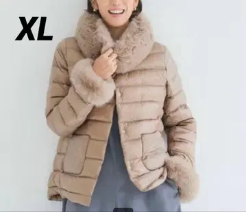 [ 새상품급 ] 두클라쎄 AIR 다운 에코 퍼 자켓 베이지 XL