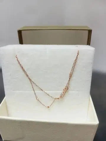 k10금 2연 더블 체인 팔찌 다이아