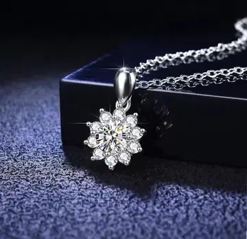 [ 새상품 미사용 ] 모이사나이트 목걸이 썬플라워