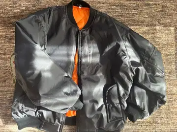 MA-1 플라이트 자켓 블랙 오렌지