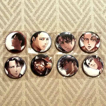 진격의 거인 art-pic 리바이 캔뱃지 8개 세트