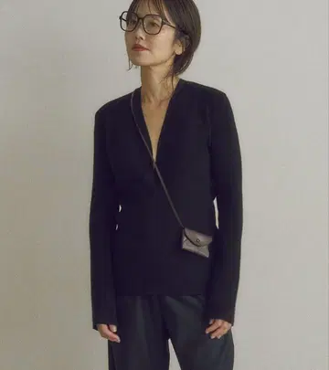 Plage MY_deep v 니트