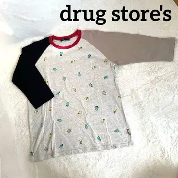 drug store's W 컬러 7부 소매 T셔츠 F