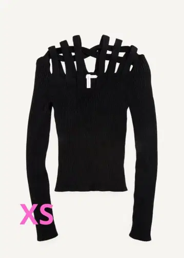 H&M 글렌 마틴스 컷 아웃 리브 니트탑