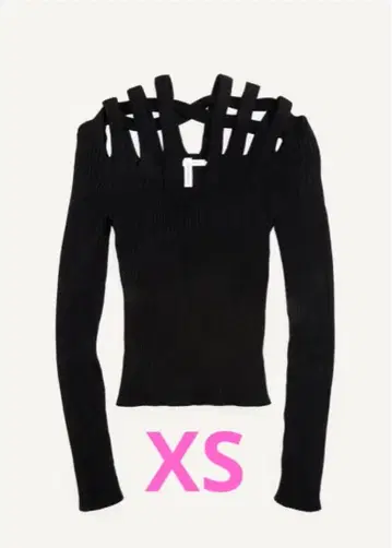 H&M 글렌 마틴스 컷 아웃 리브 니트탑