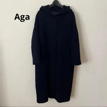 Aga 롱 코트 네이비 야마다야 스콧 클럽