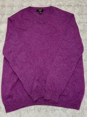 100% 캐시미어 V넥 스웨터 XL