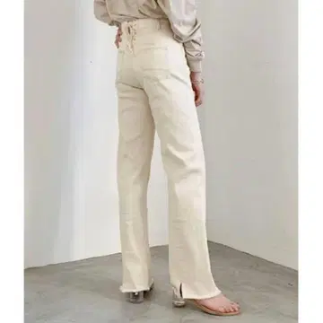 Kastane 하이웨스트 데님 레이스업