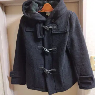 블랙 더플 코트 토글 버튼