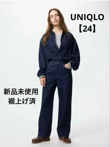 [ 새상품 ] UNIQLO 와이드 스트레이트 청바지 NAVY 24