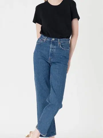 리바이스 리브 스트레이트 앵클 컷오프 데님 25