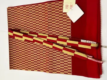 후리소데용 고급 허리띠 오비 장식 천 2종 세트 순수 실크