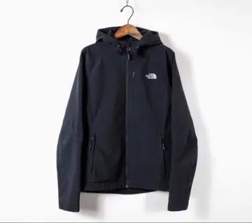 The North Face 블랙 후드 부착 자켓