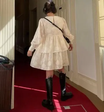 에피누 lace up ribbon boots