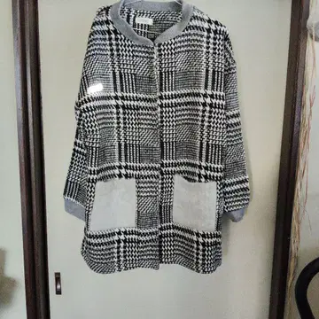 쿠리베이비 체크 무늬 롱 코트