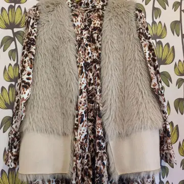 인조 모피 베스트 리버서블