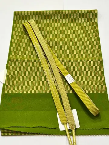 후리소데용 고급 허리띠 오비 장식 천 2종 세트 순수 실크