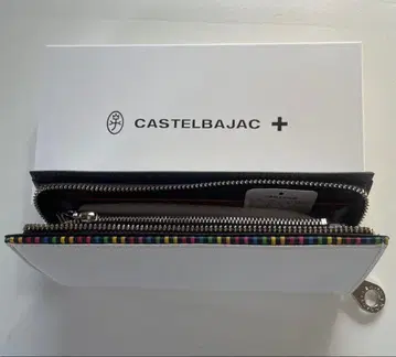 CASTELBAJAC 스트라이프 장지갑 화이트