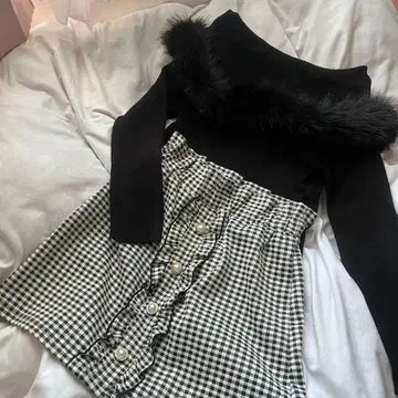 양산형 스나계 셋업 니트 스커트